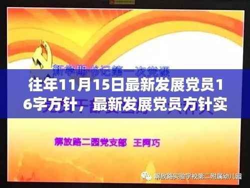 建议,遵循十六字方针发展新党员,实践指南与最新发展动态解读(十一月十五日版)