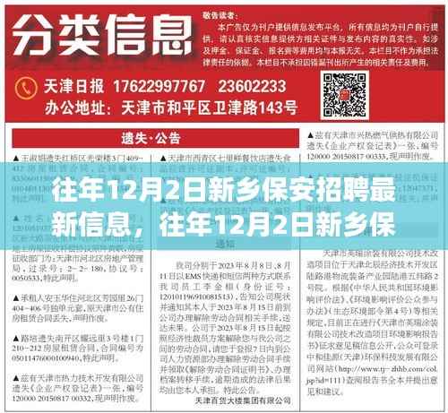 往年12月2日新乡保安招聘启事，开启励志人生新篇章