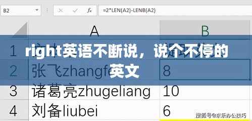 right英语不断说,说个不停的英文