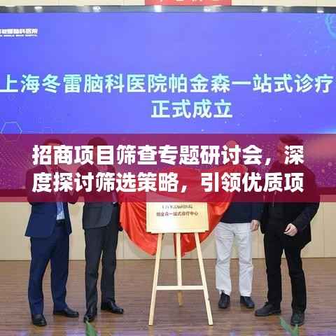 招商项目筛查专题研讨会,深度探讨筛选策略,引领优质项目发展之路