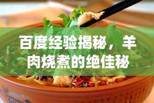 百度经验揭秘,羊肉烧煮的绝佳秘诀,让你品尝美味佳肴!